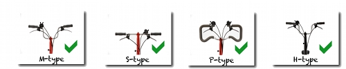 Handlebar type compatibility overview picture