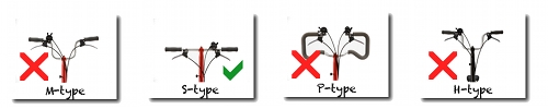Brompton handlebar types - showing low bar compatibility