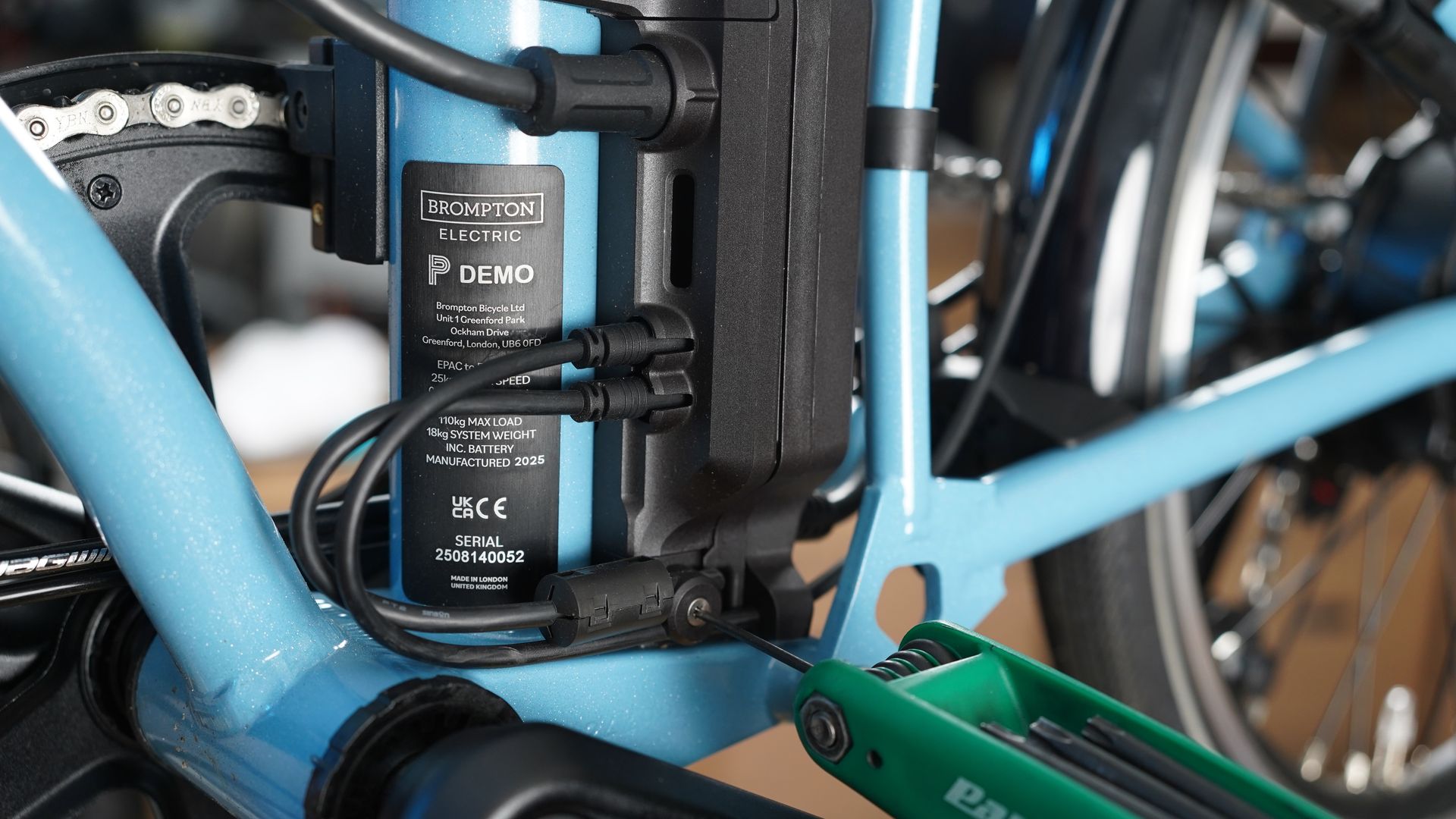 Brompton Electric e-Motiq cable clip with T9 Torx driver