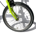 Brompton standard 16 inch front bicycle wheel - on a Brompton folding bike.webp