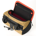 Brompton handlebar bag bronze rear open view.webp