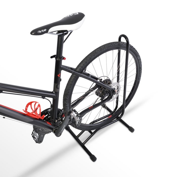 Oxford Deluxe Bicycle Display Stand - with bike - stock photo.webp