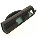 Brompton carry handle - black - showing velcro fastenings on bottom of handle.webp