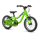 Ridgeback MX14 kids bike with 14 inch wheels - colour kiwi green - front side view - stock photo rb1611100_mx14_kiwi_detail_02.webp