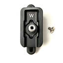 Brompton Anti Rotation Hinge Clamp | Wide | Composite | P Line - assembly and fixing screw - showing W marking.webp