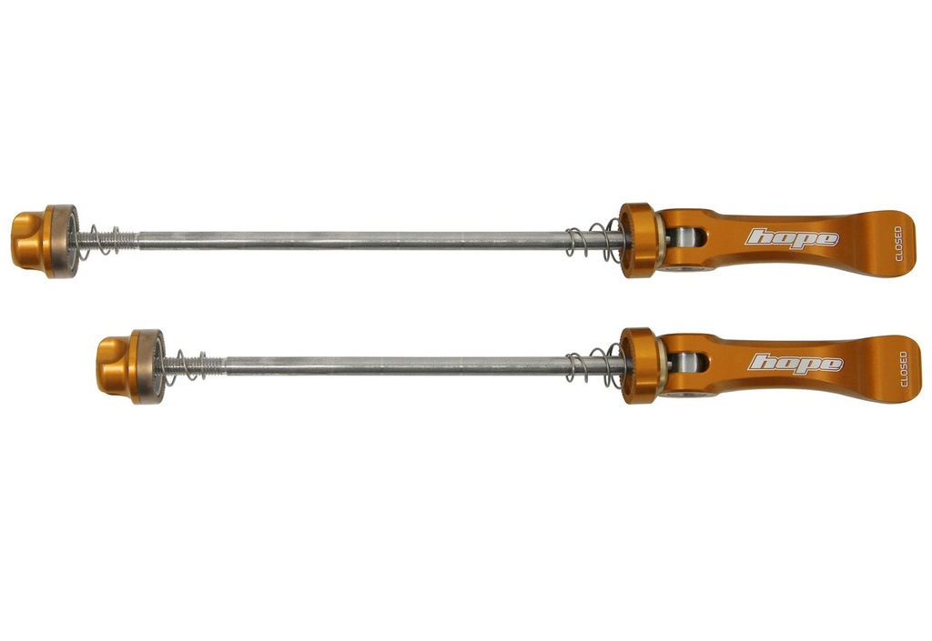 [QRESCP] Hope Road 130mm Quick Release Skewer Pair - Orange