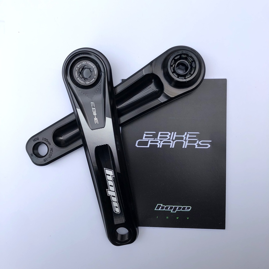 [HCEBN55N] Hope Black 155mm E-Bike Cranks - Narrow Offset
