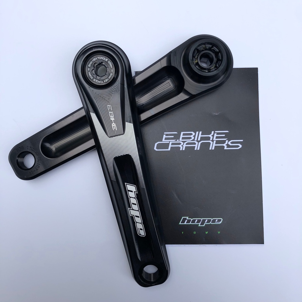[HCEBN65N] Hope Black 165mm E-Bike Cranks - Narrow Offset