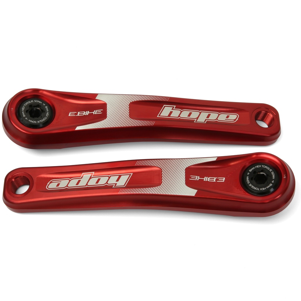 [HCEBS55R] Hope Red 155mm E-Bike Cranks - Specialized Offset