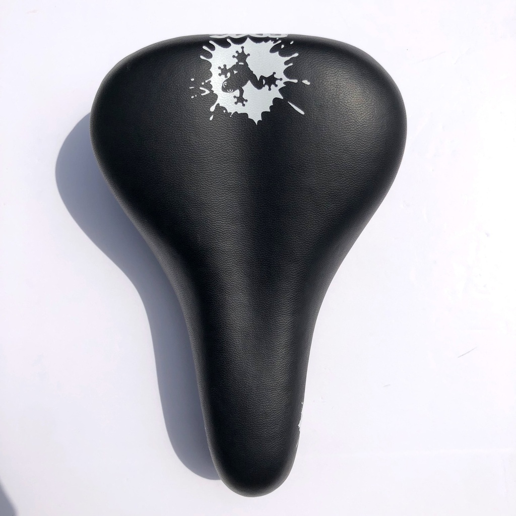[ST-SAD-00YE-2] Frog replacement saddle for smaller bikes - White Frog Splat
