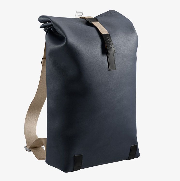 [BB043 A07267] Brooks Pickwick Cotton Canvas Backpack in Dark Blue - 26L