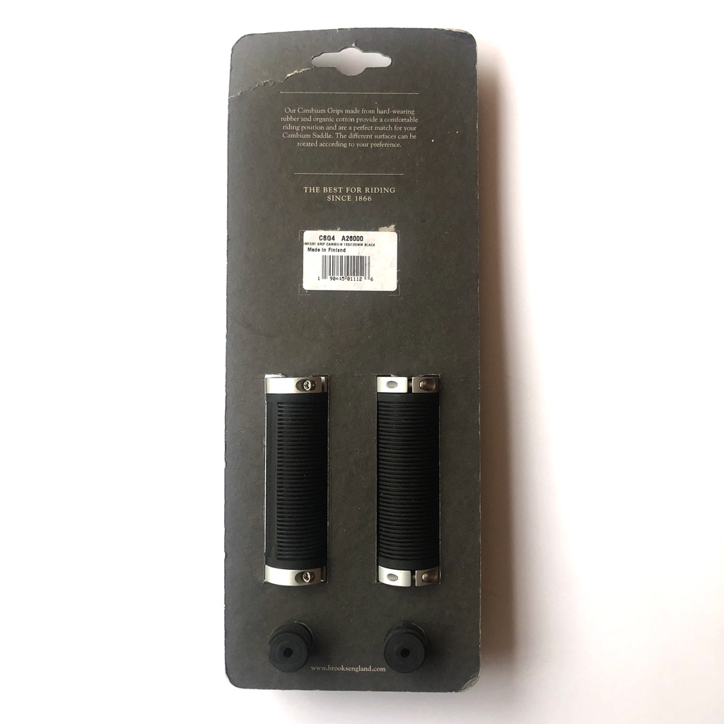 Brooks Cambium rubber grips - Black (100mm)