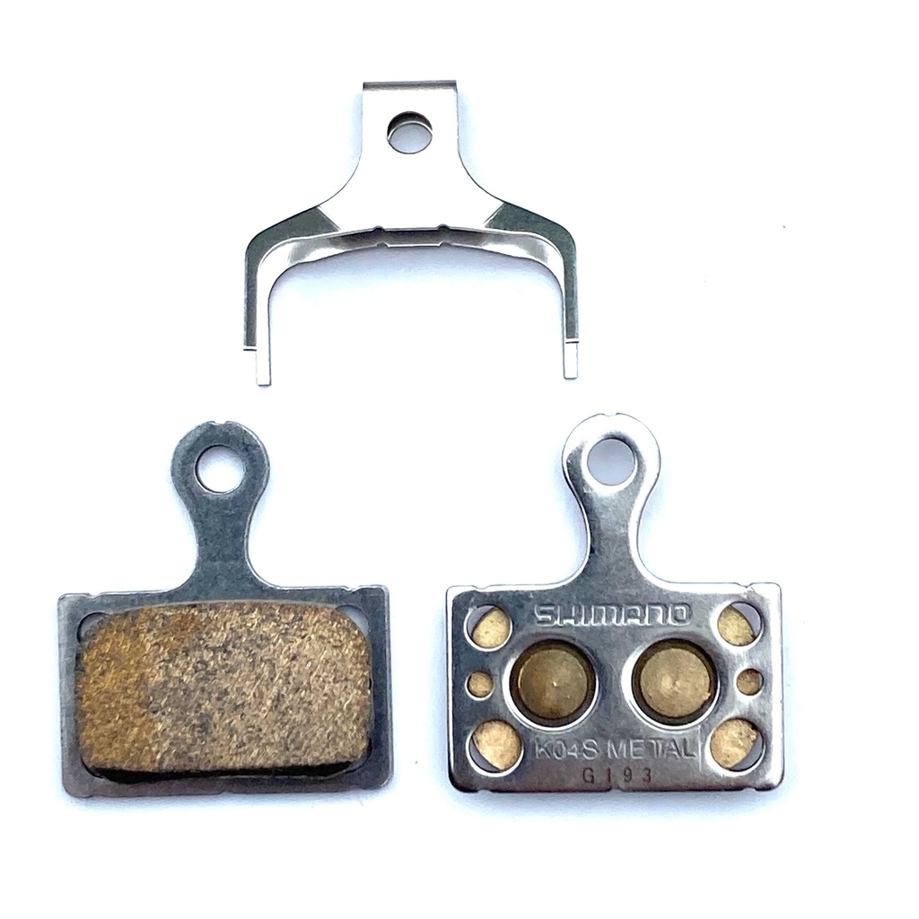Shimano K04S sintered disc brake pads, steel backed