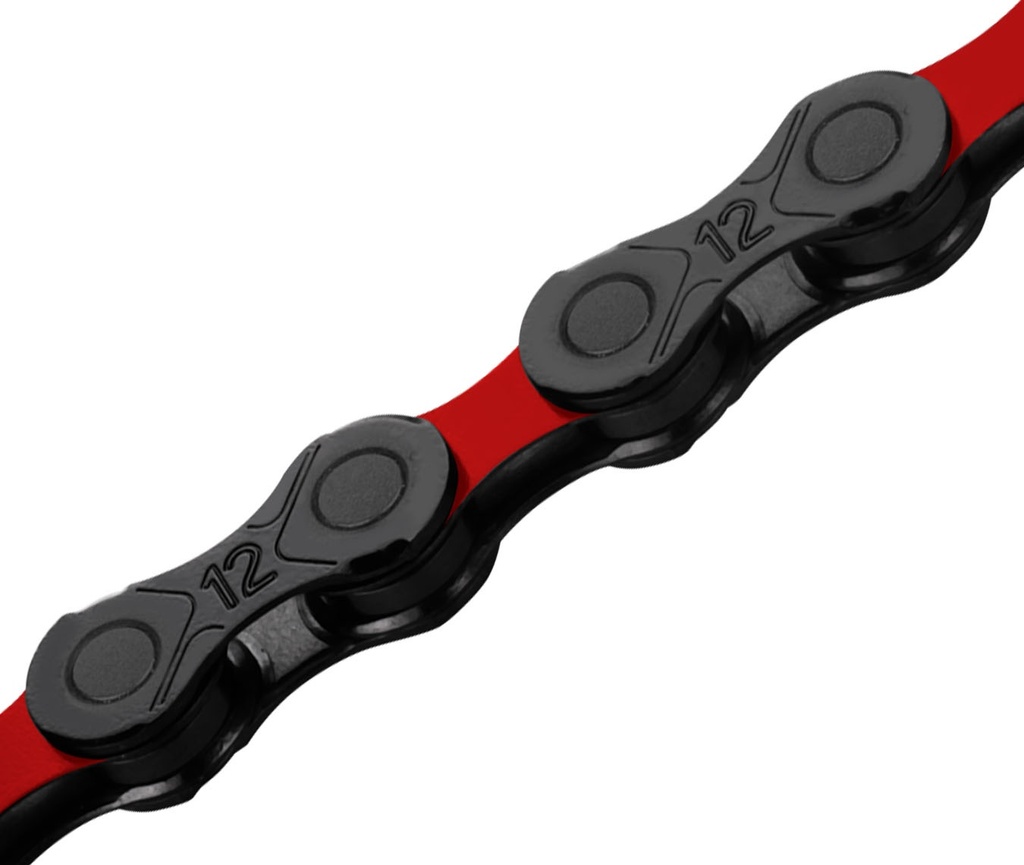 [DLC12-RED] KMC DLC 12-speed chain - black / red