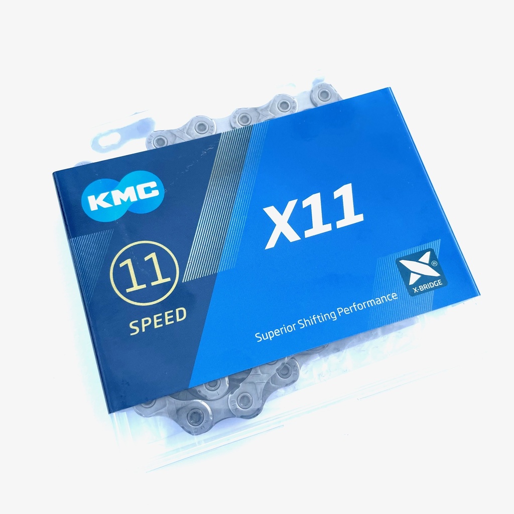 [BX11NB114] KMC 11-speed X11 Chain - 114 links - Silver / Black