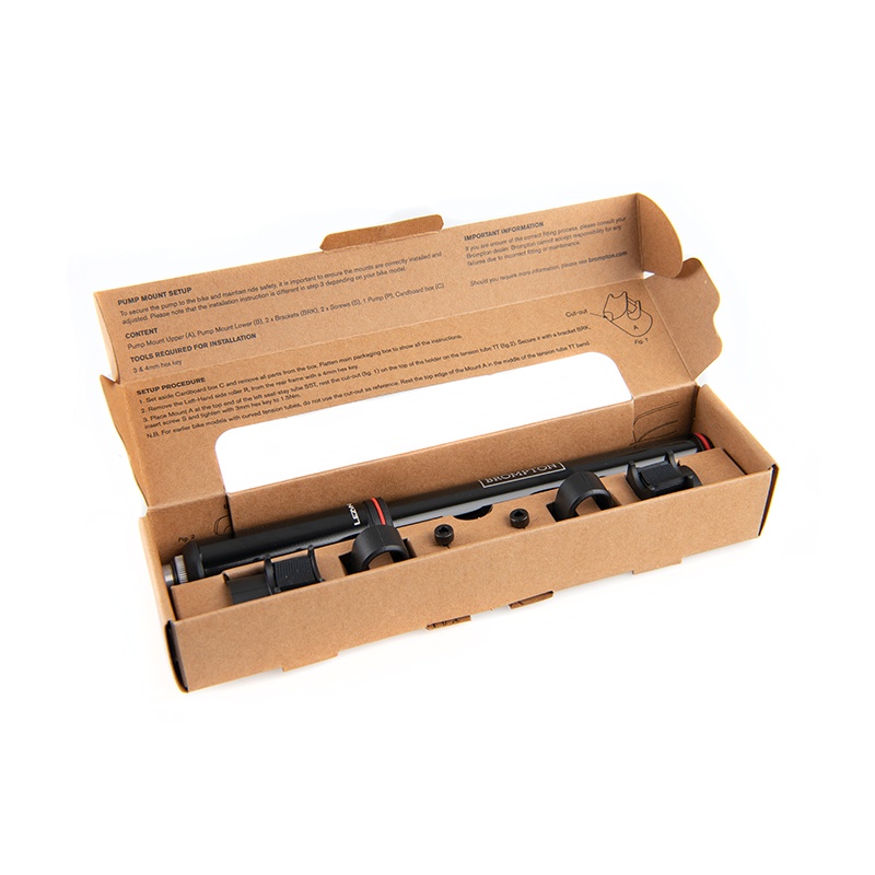 [Q102523] Brompton Lezyne hand pump with mounting brackets