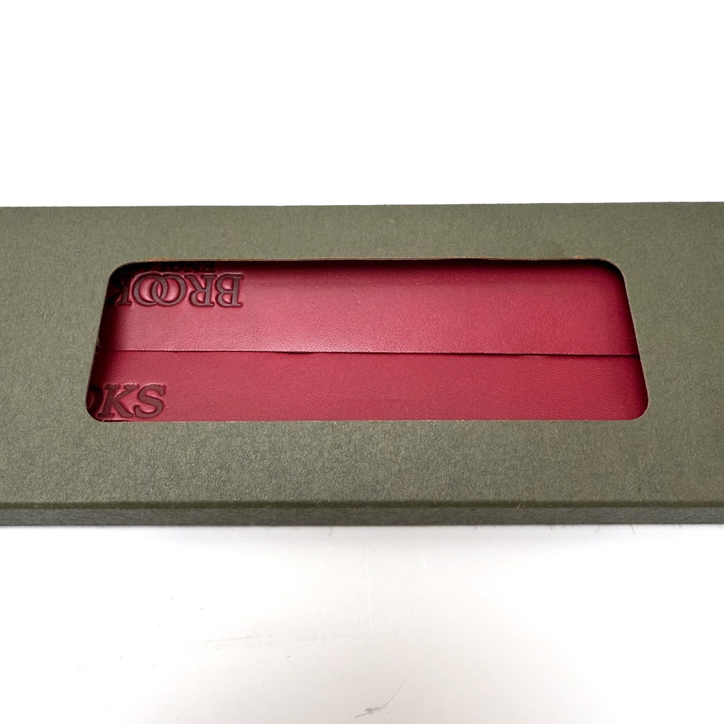 Brooks slender grips - Raspberry leather and cork replacement tape