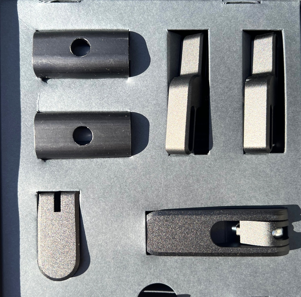 [QHCSET-ALU] Brompton Aluminium Hinge Clamp / Rear Frame Clip Set