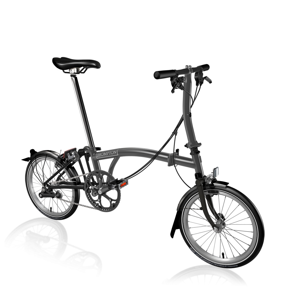 [B-P-S4L-mMB.BK-Ti-TYRONE] Brompton P Line Low - Ti - Midnight Black Metallic / Black - Schwalbe One