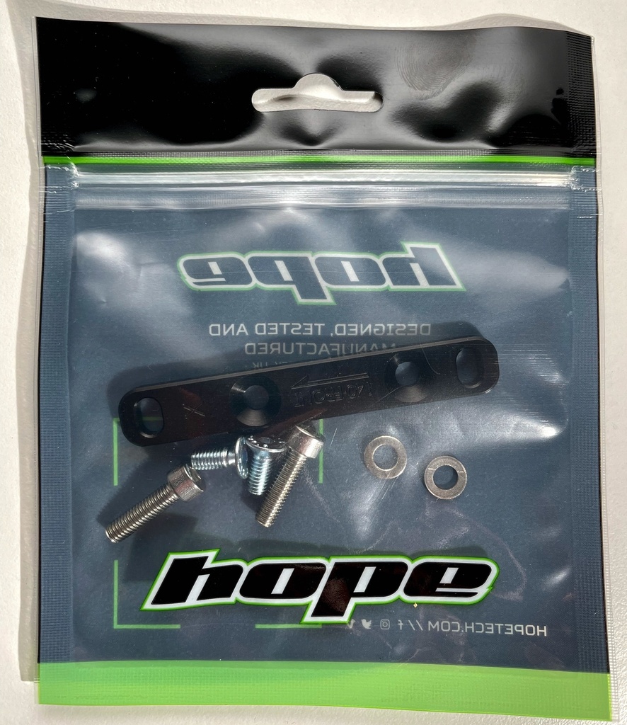 Hope Brake Adapter Mount X - Flat Mount Cal to FM (F-140) - Black