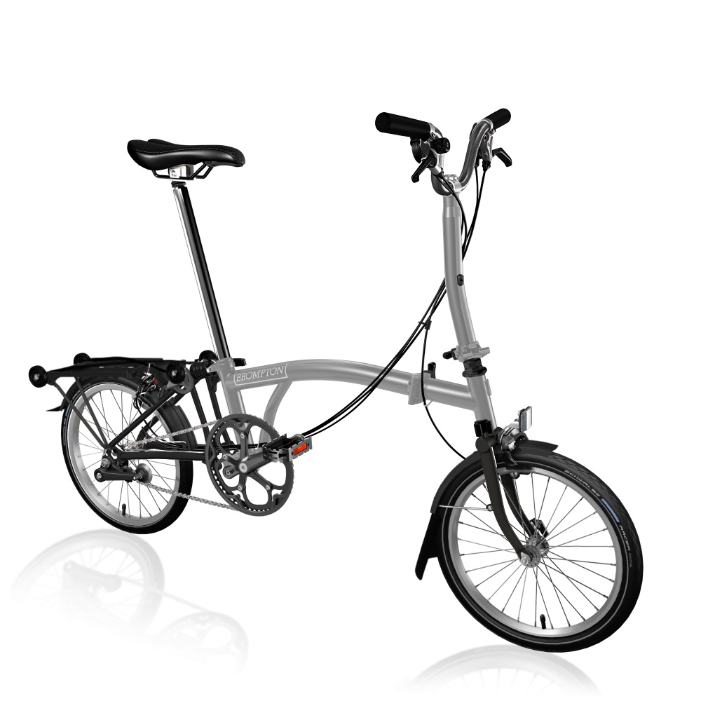 [B-M4R-mMG.BK] Brompton P Line Mid 4R- Ti - Storm Grey Metallic / Black