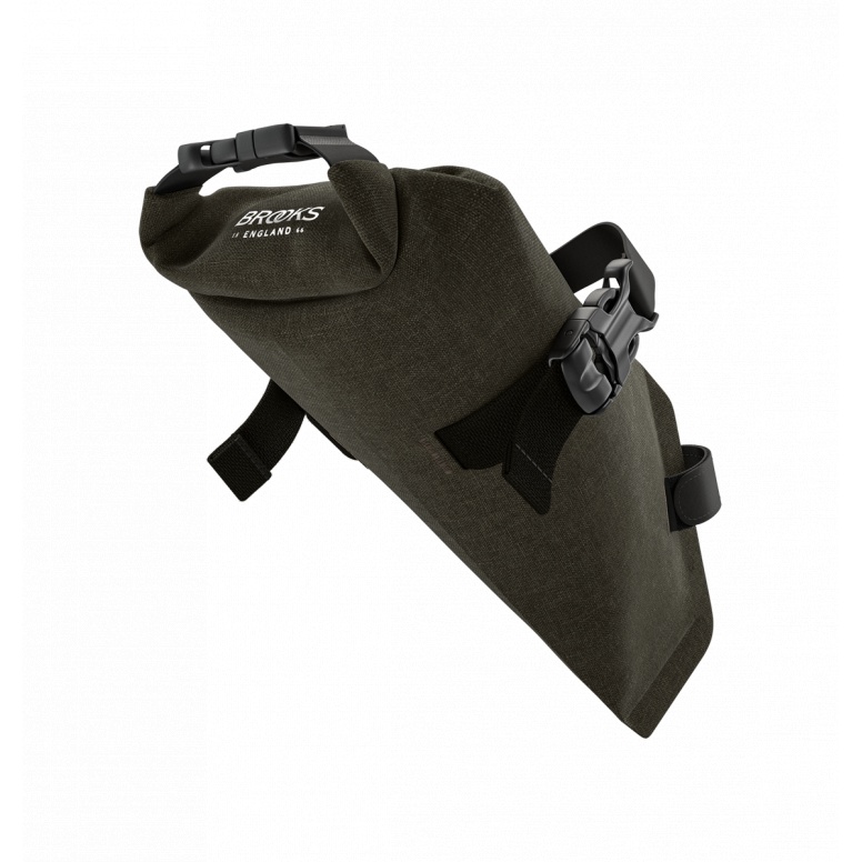 [BSB02PLA00401] Brooks Scape Saddle Roll Bag - Mud Green