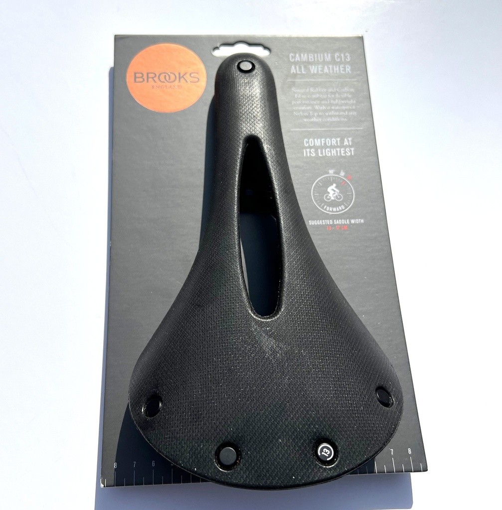 Brooks C13 Carved All-Weather Cambium Saddle - Black