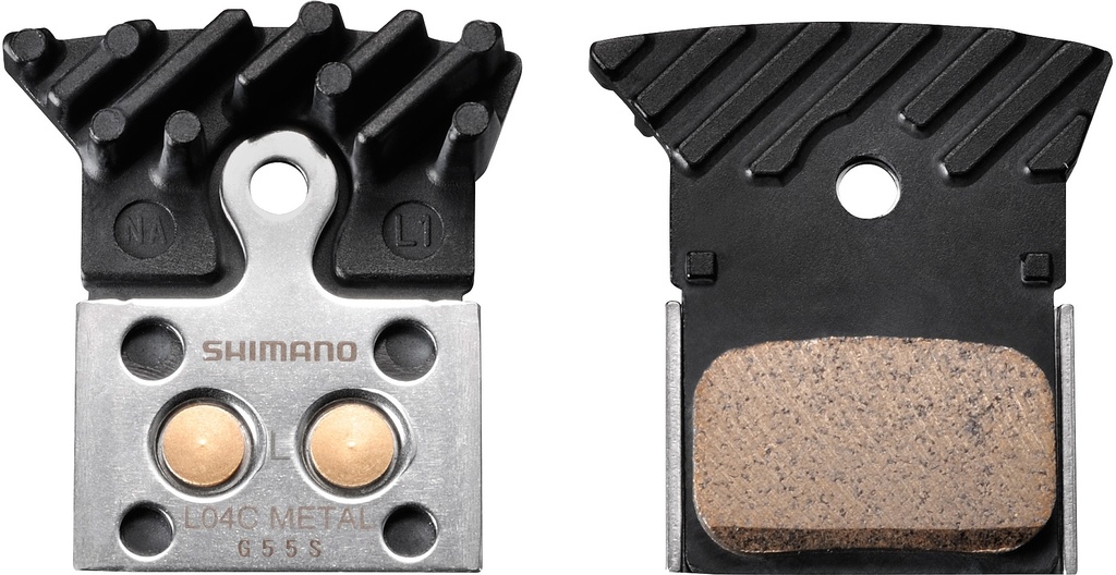 [L04C] Shimano L04C sintered disc brake pads, steel backed with cooling fins for Dura Ace, Ultegra, 105