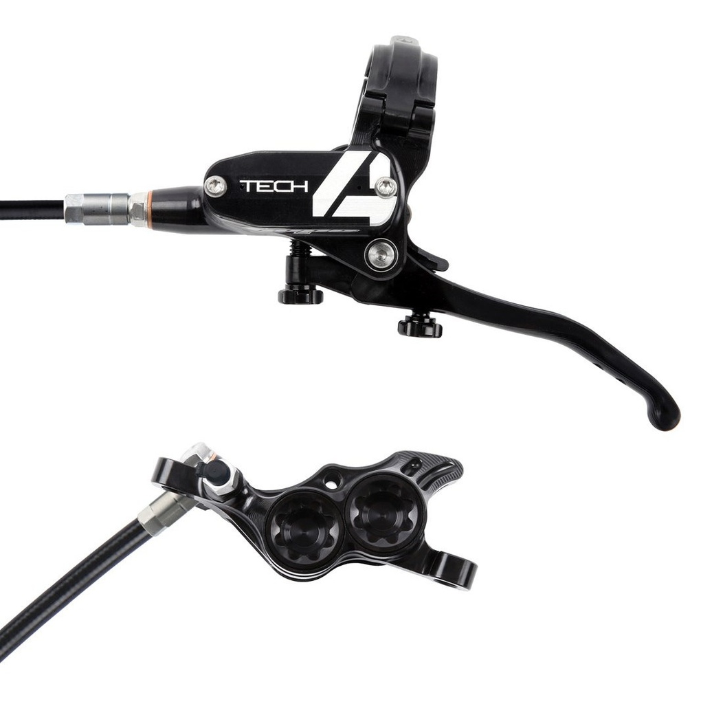 [T4E4NR] Hope Tech 4 E4 Rear - No Rotor - Black/Black R/H - Front