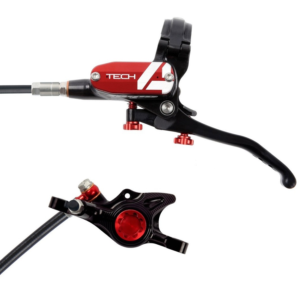 [T4X2RR] Hope Tech 4 X2 Front brake - Right Hand - Black / Red - No Rotor