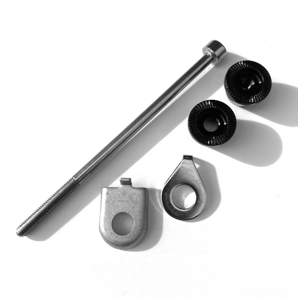 [Q102680] Brompton Superlight Front Wheel Axle + Fittings - T  and P Line