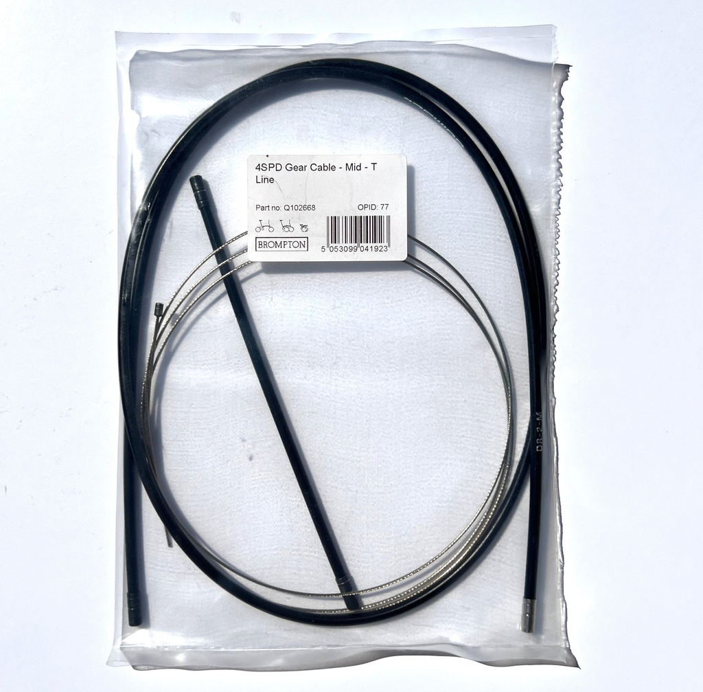 [QGSCAB4DR-M] Brompton 4-speed gear cable - Mid handlebar - T / P Line