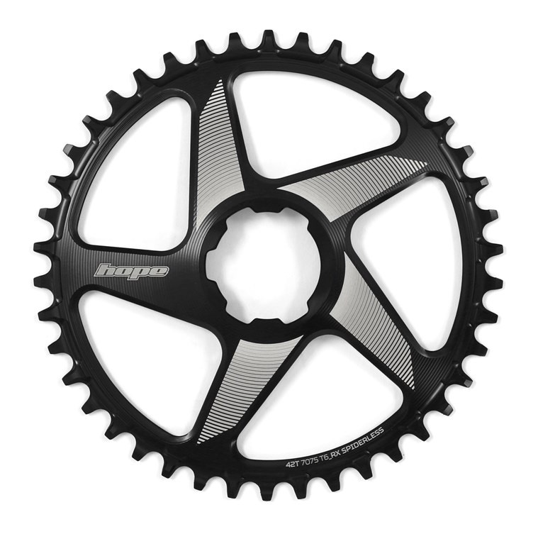 Hope 44T Spiderless RX Chainring - Black