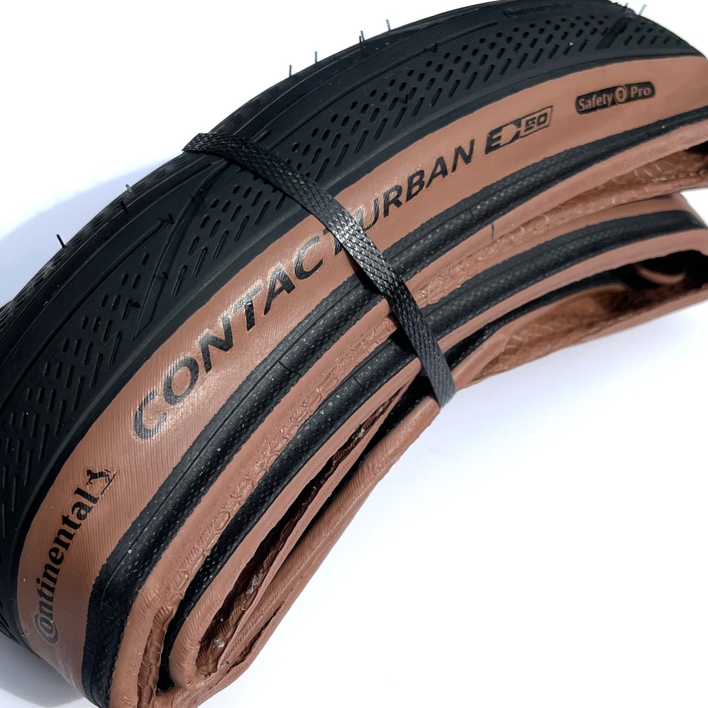 [Q102581] Brompton Continental Contact Urban Tyre - Black/Brown