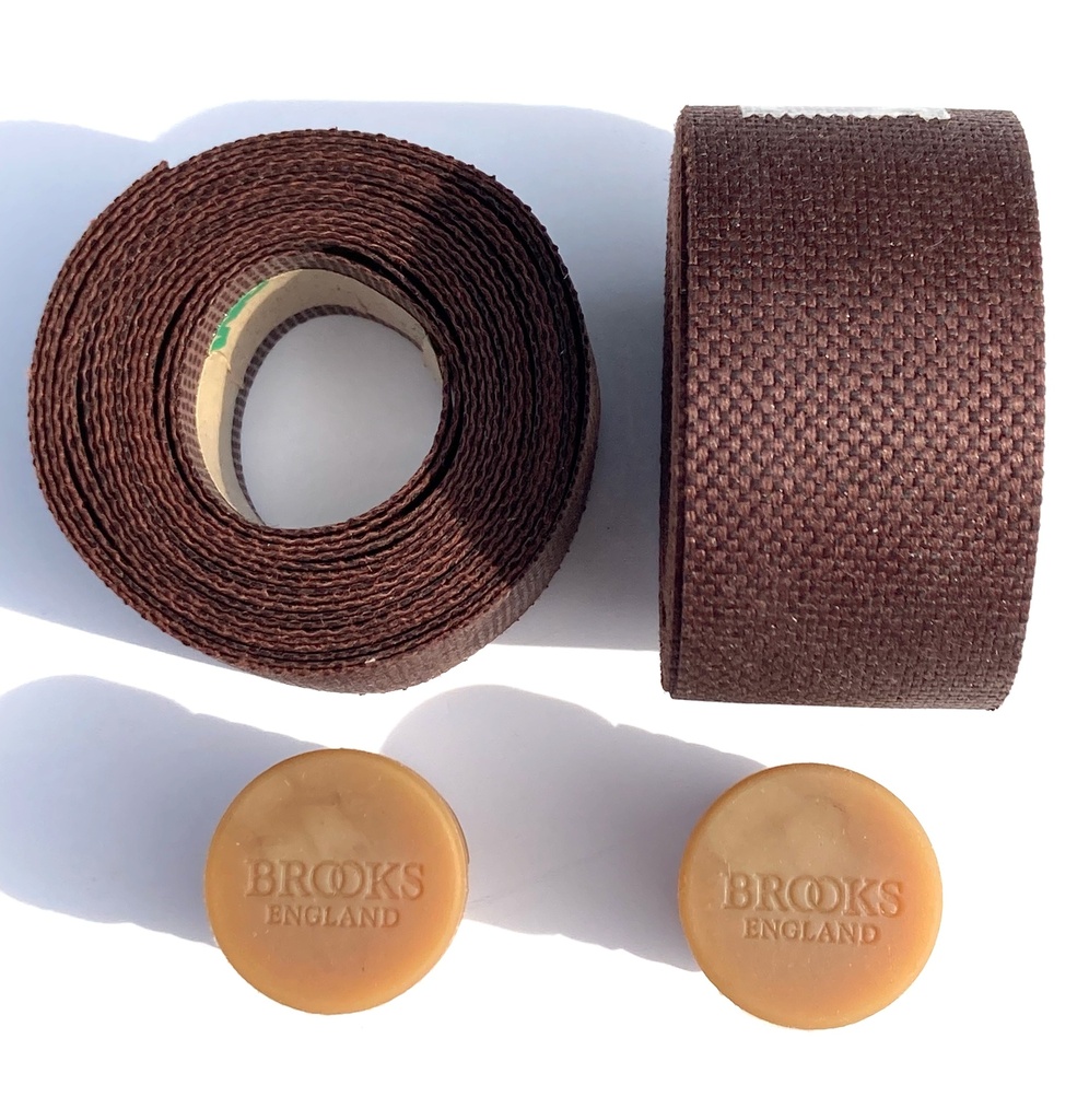 [CT01 A06005] Brooks Cambium bar tape and plugs - Rust