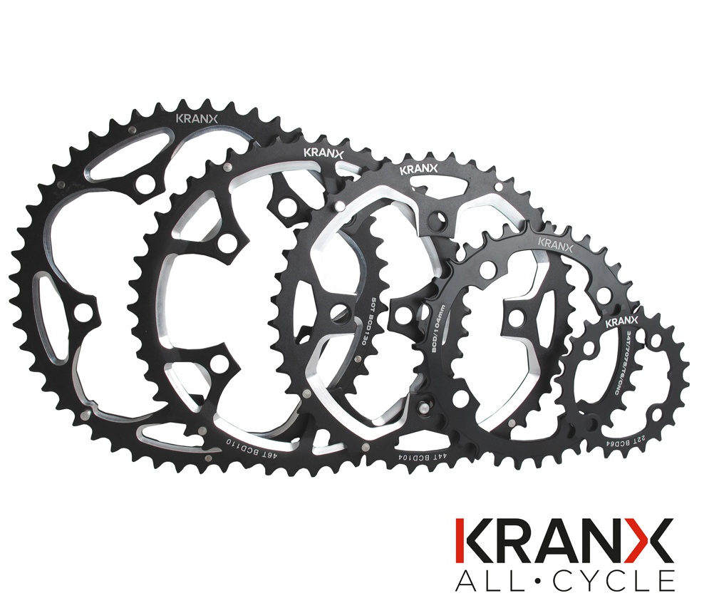 KranX 130BCD Alloy Chainring in Black - 50T / 103 BCD