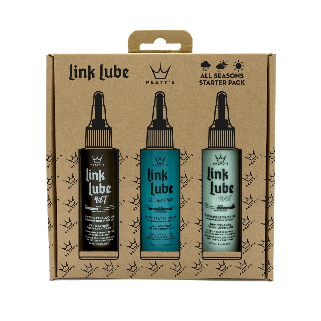 [PT-PGP-ASL] Peaty's Link Lube - All seasons starter pack (3 x 60ml)