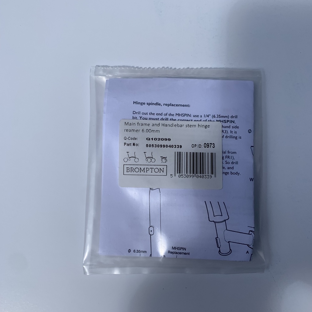 [Q102099] Brompton Main frame and Handlebar stem hinge reamer - 6.0mm