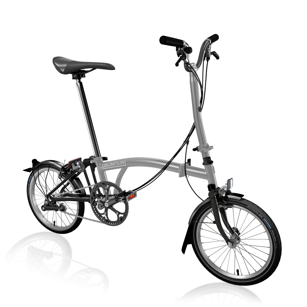 [B-H4L-MGBK-Ti-TYRONE+8] Brompton P Line High - Storm Grey Metallic / Black