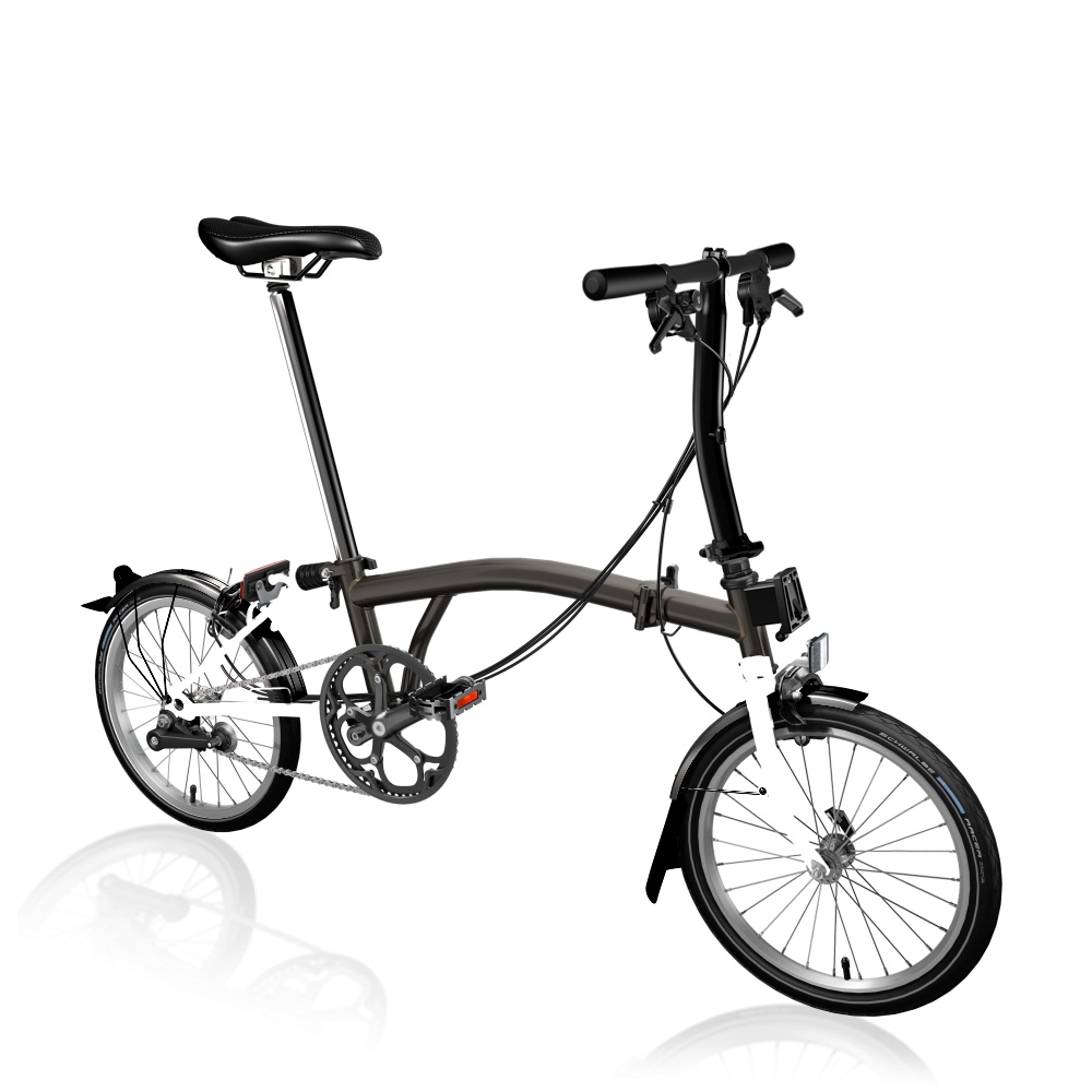 Brompton C Line Low Explore folding bike - Black Lacquer