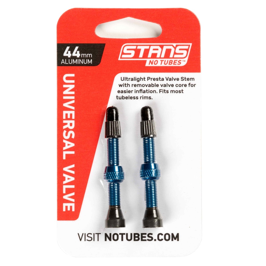 [AS0180] Stans Notubes Universal Presta Coloured Alloy Valve Stem (pair) - 44mm Blue