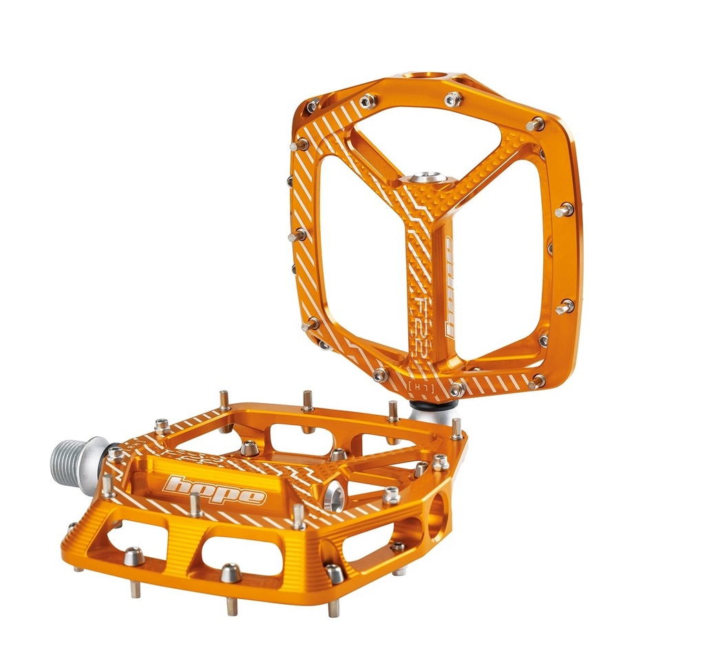 Hope F22 flat pedals - Pair - Orange