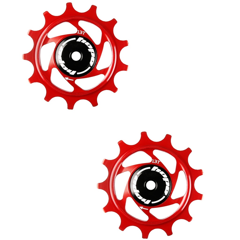 [HJW004R] Hope 13T  Jockey Wheels (pair) - Red