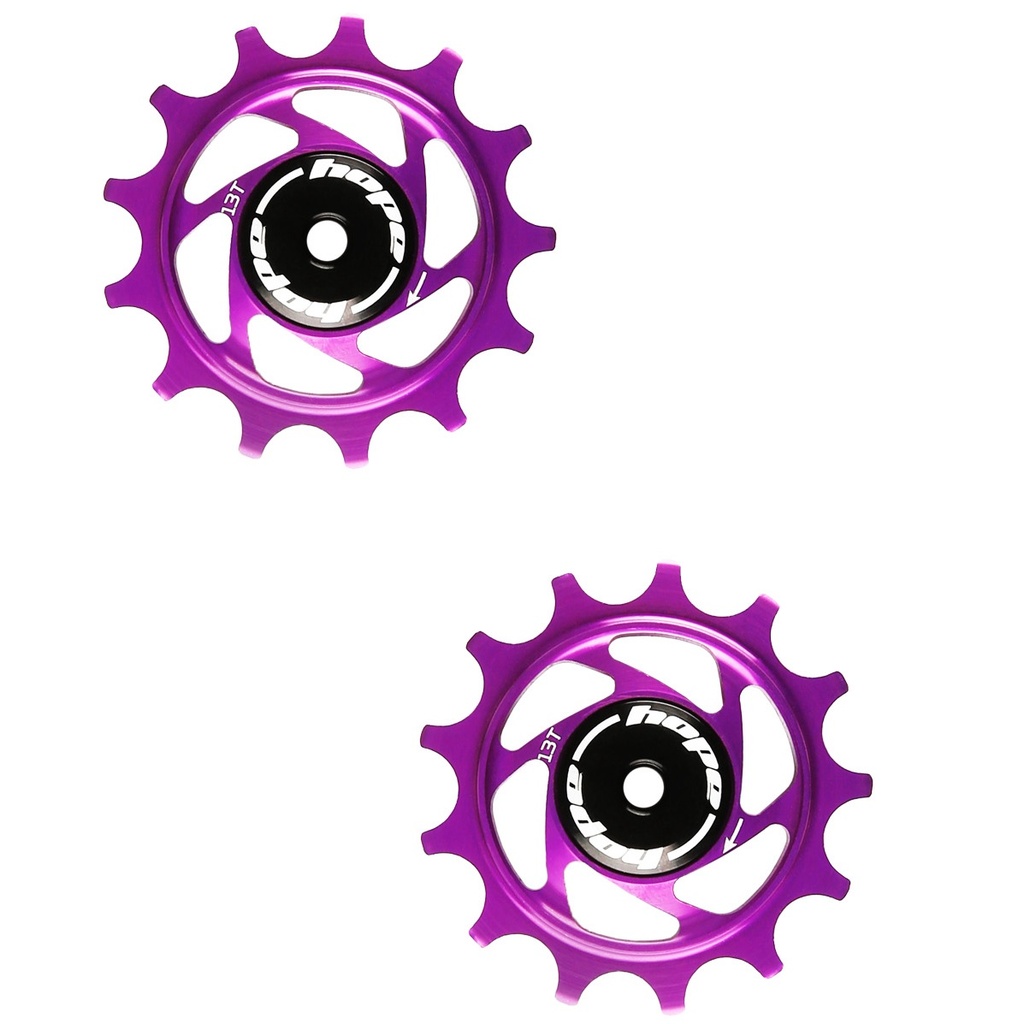 [HJW004PU] Hope 13T  Jockey Wheels (pair) - Purple