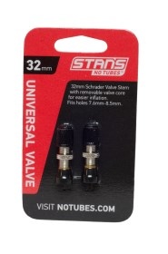 [AS0095] Stans NoTubes Universal 32mm Schrader Valve 10mm Base Pair