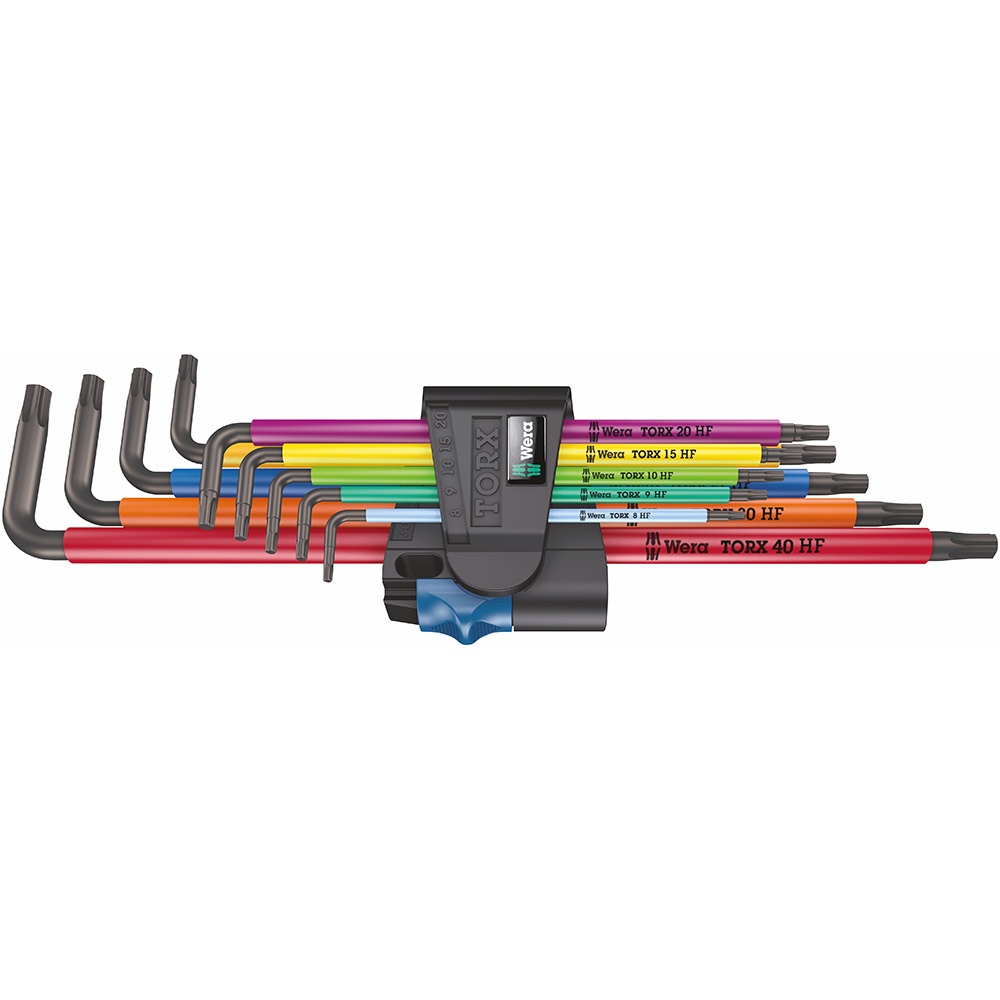 Wera Tools - Torx TX XL Multicolour HF 1 L-key Set With Holding Function (967/9)