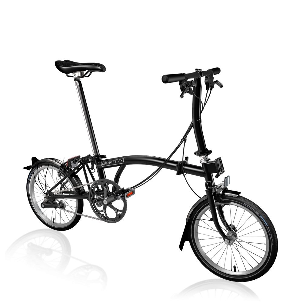 [B-S6L-BK.BK-BCL] Brompton C Line Low Explore folding bike - Black