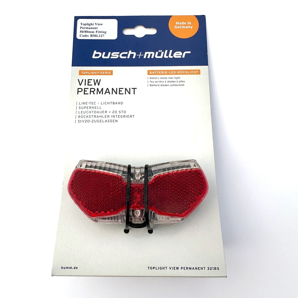 [BML127] View Permanent Rear Battery Light by busch + müller