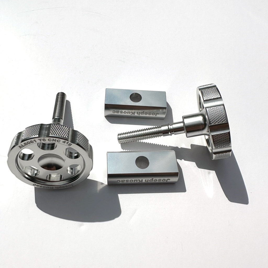 [JK-KNOBSL] Joseph Kuosac Knob Type Hinge Clamp Set - Silver Light version