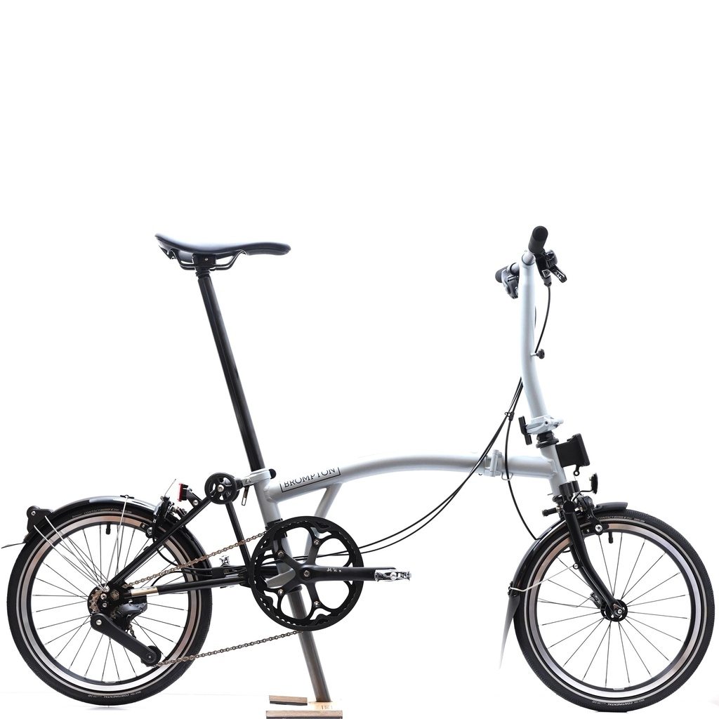 [B-P-S4L-mLU-rTiBK-TYCC] Brompton P Line Low - Ti - Lunar Ice